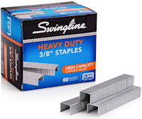 STAPLES, SWINGLINE, HEAVY DUTY, 3/8" LENGTH, FULL STRIP, 5000/CT MAIN